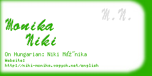 monika niki business card